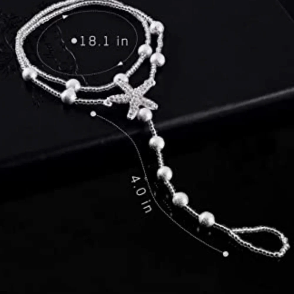 2 Pairs Body Jewelry Beachwear Bling Sandals NWT - Picture 6 of 6